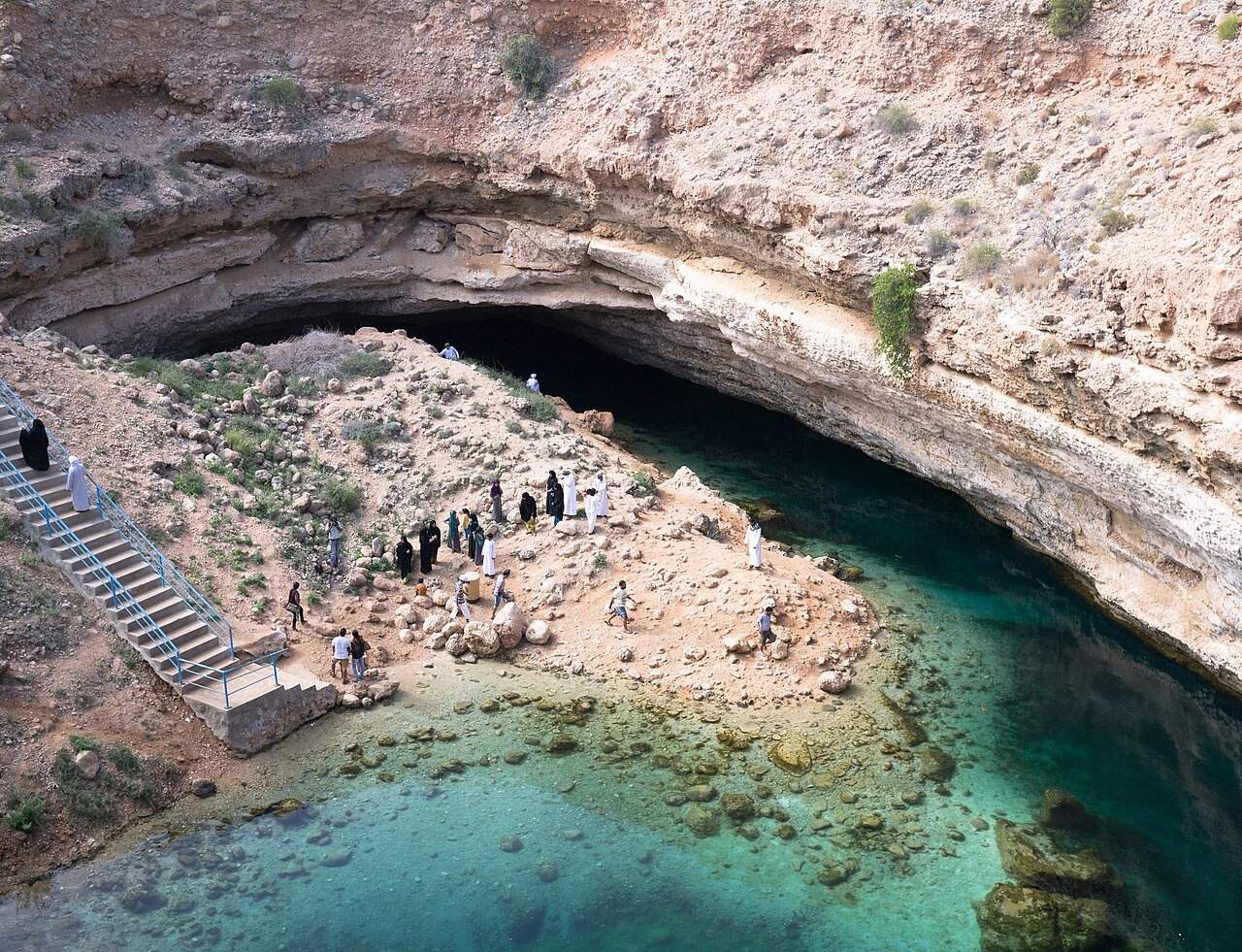 Bimmah Sinkhole Oman — stop on the way back from Wadi Shab to Muscat